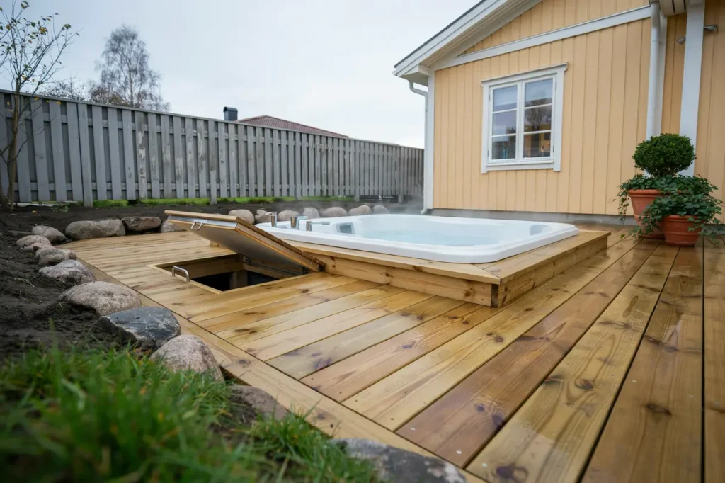 installera spabad och bygga in jacuzzi i altan smart planering s ker montering och snyggt resultat